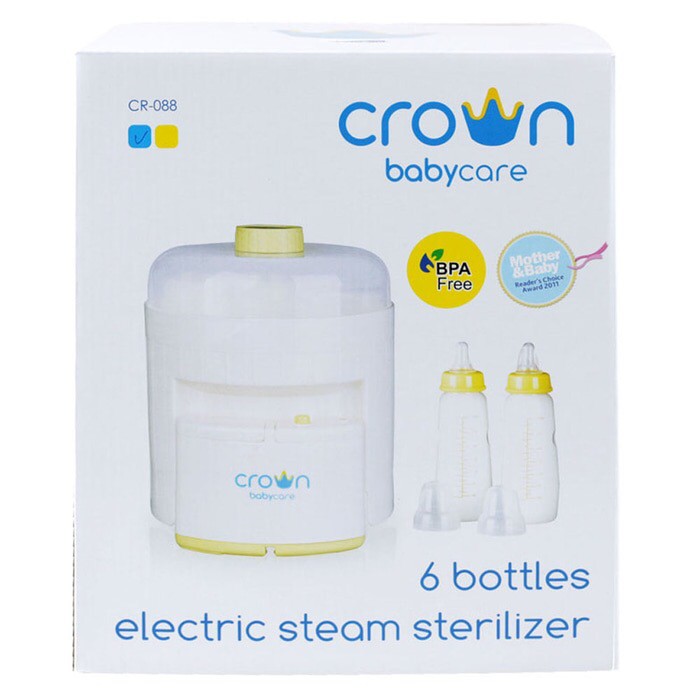 CROWN BABY CARE ELECTRIC STEAM STERILIZER 6BOTTLE
